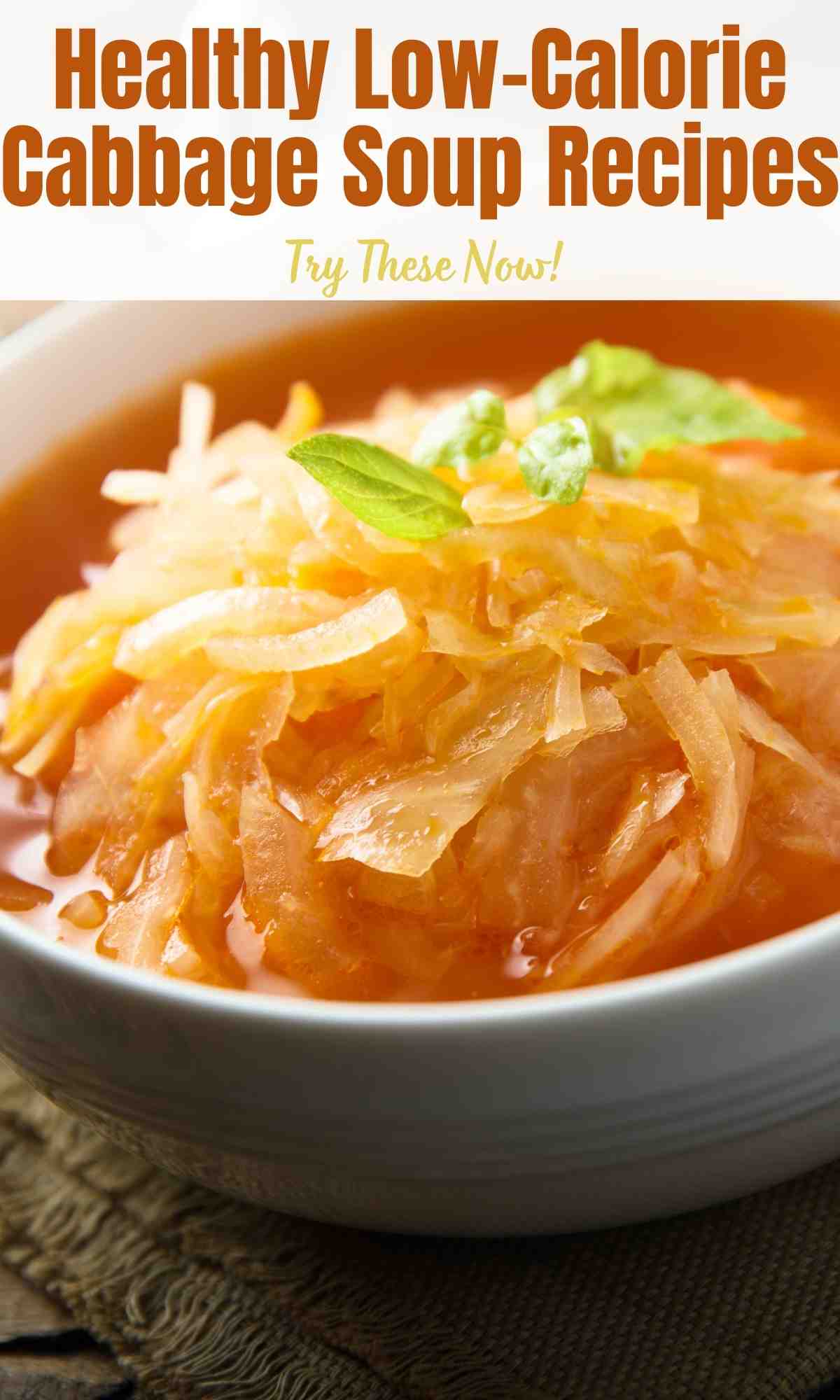 Healthy Low-Calorie Cabbage Soup Recipes 